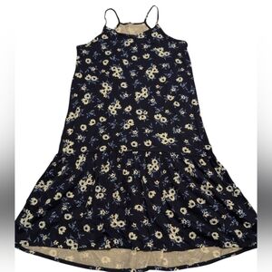 NWT Navy Floral Sleeveless Dress
